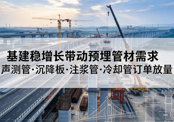 代县基建稳增长带动预埋监测管材需求，声测管、沉降板、注浆管订单持续放量